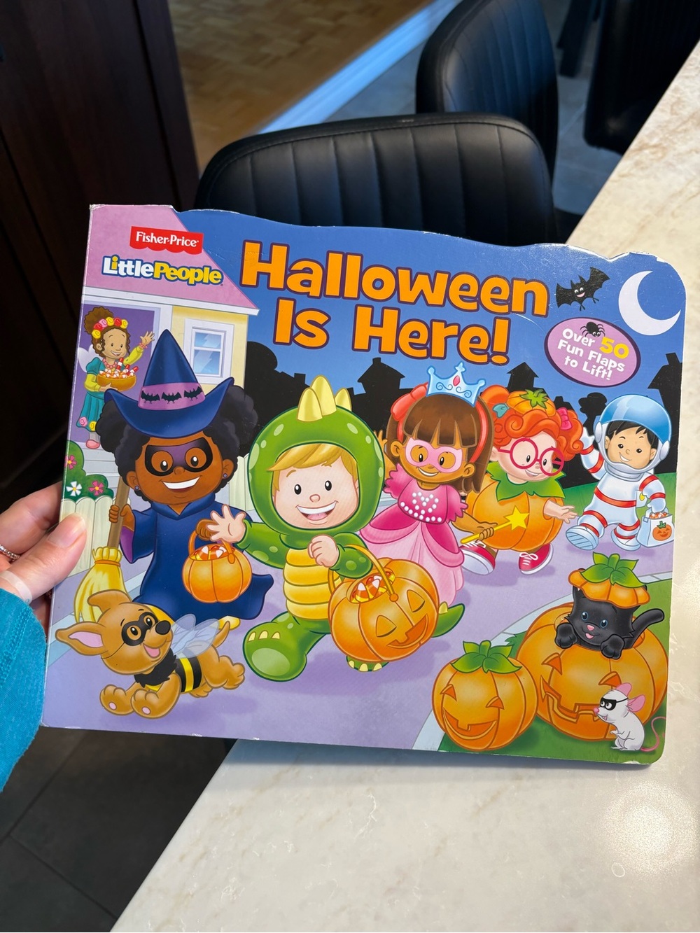 Fisher-Price Little People Halloween Is Here! Board Book - Purple, Orange, Green